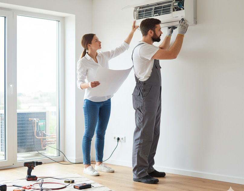 راهنمای کامل نصب کولر گازی اسپلیت: از انتخاب محل مناسب تا وکیوم کردن